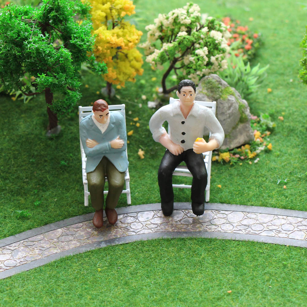 P2507 6pcs 1:25 G scale All Seated Painted Figures People