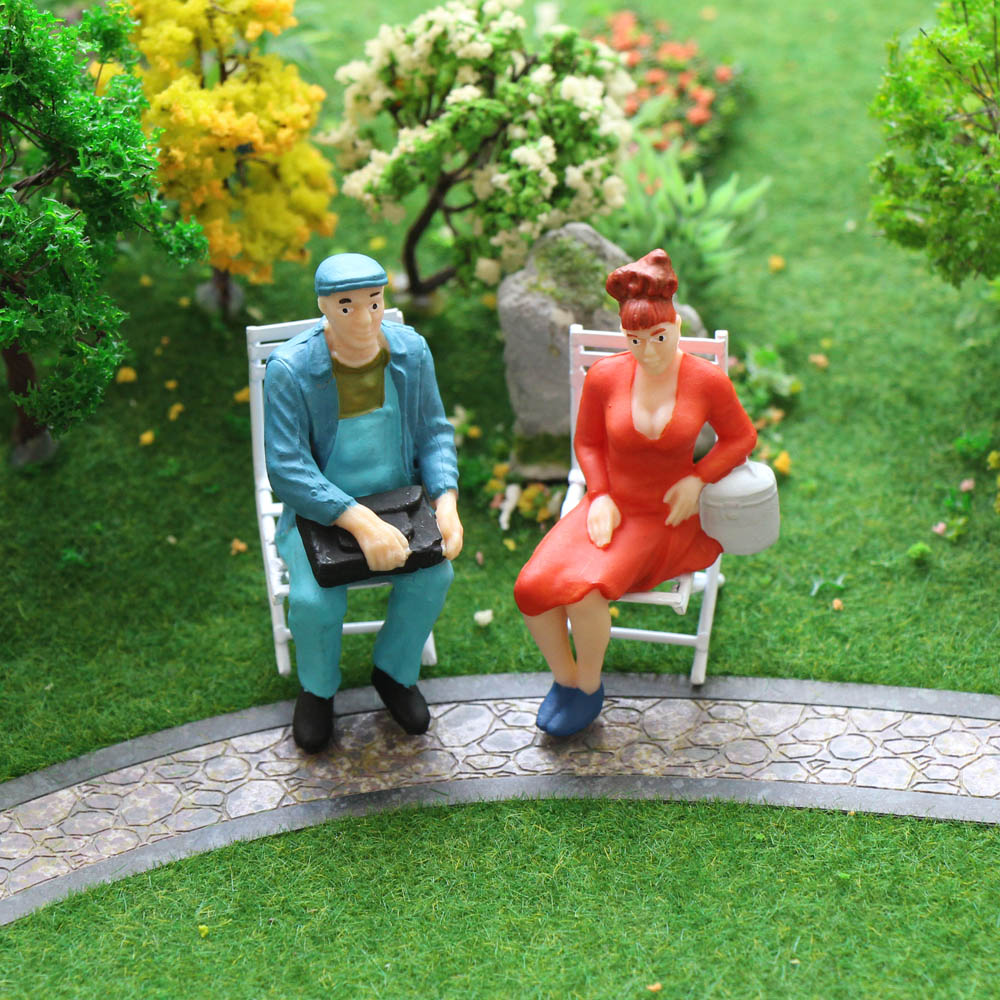 P2507 6pcs 1:25 G scale All Seated Painted Figures People