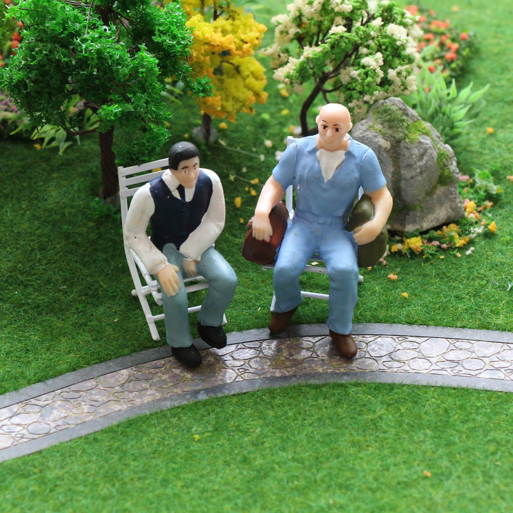 P2508 6pcs G scale 1:25 All Seated Painted Figures