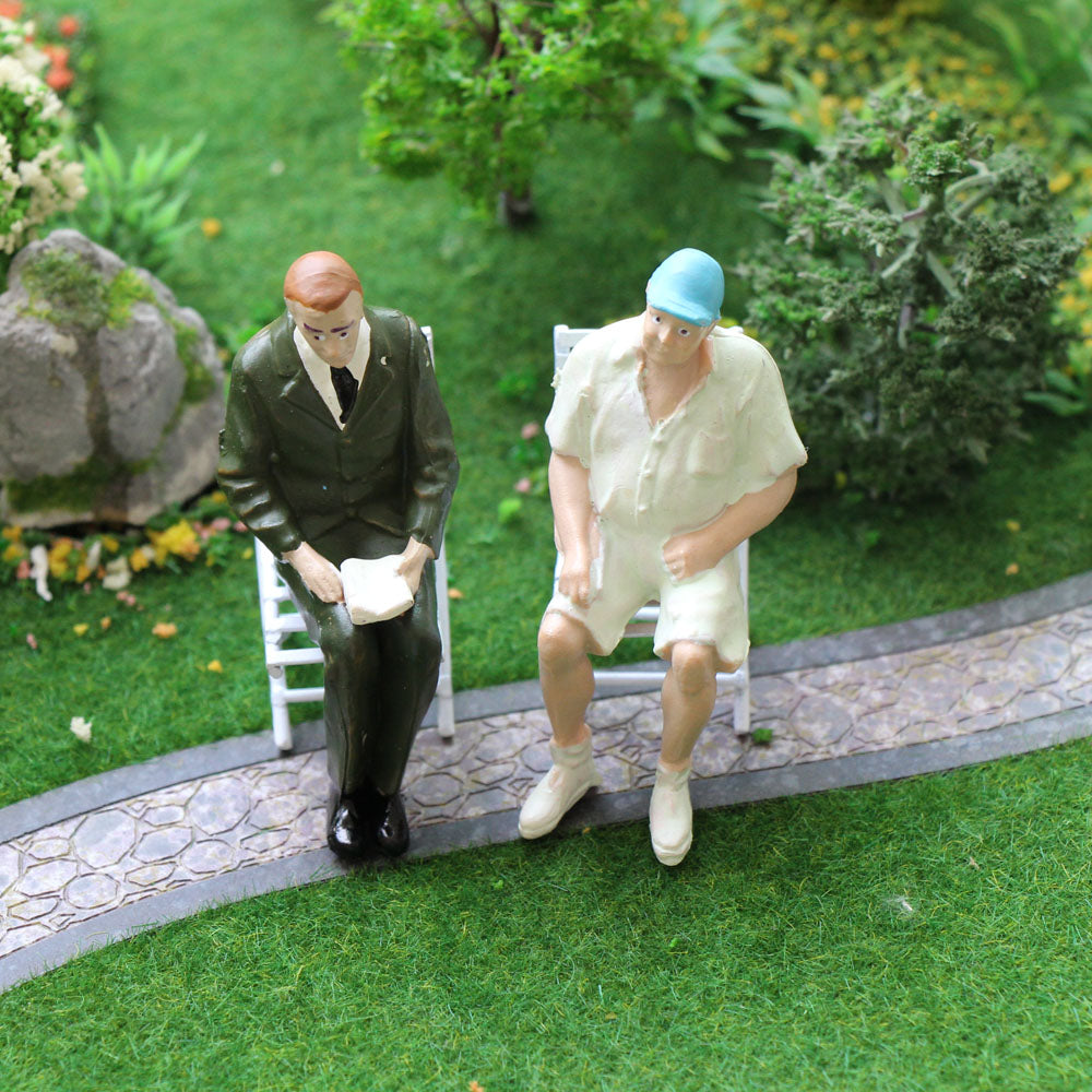 P2511 6pcs G scale 1:25 All Seated Painted Figures