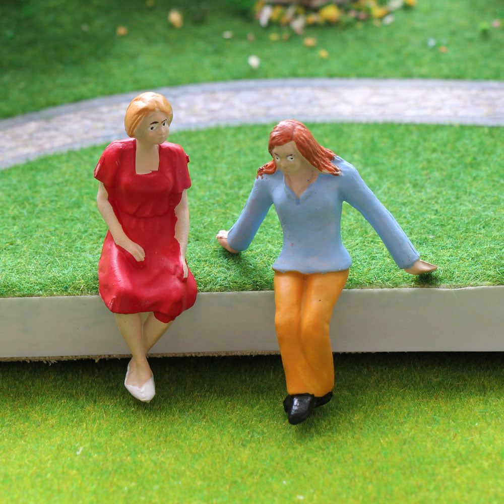 P2512 6pcs G Scale 1:25 All Seated Painted Figures