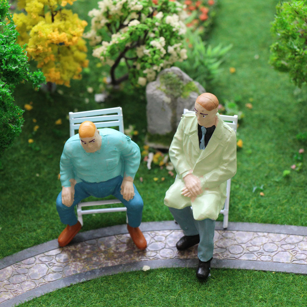 P2512 6pcs G Scale 1:25 All Seated Painted Figures