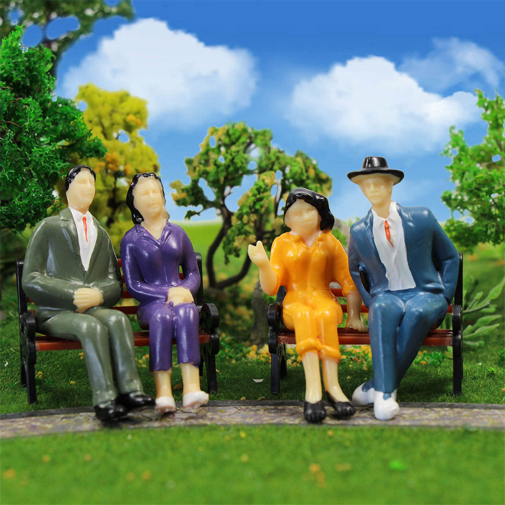 P2526 50pcs G scale 1:25 Painted Sitting Figures 4 Poses