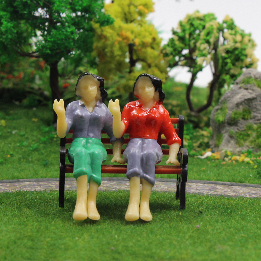 P25 12pcs G Scale 1:25 Painted Figures Standing Seated