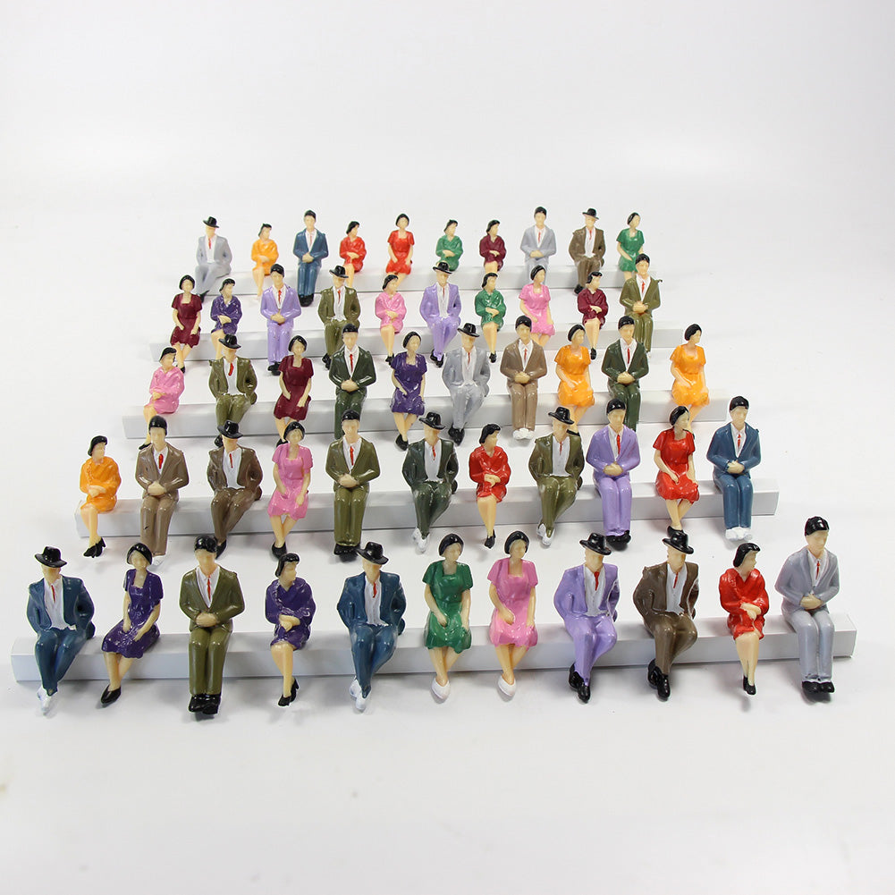 P3002 48pcs G Scale 1:30 Painted Sitting Figures