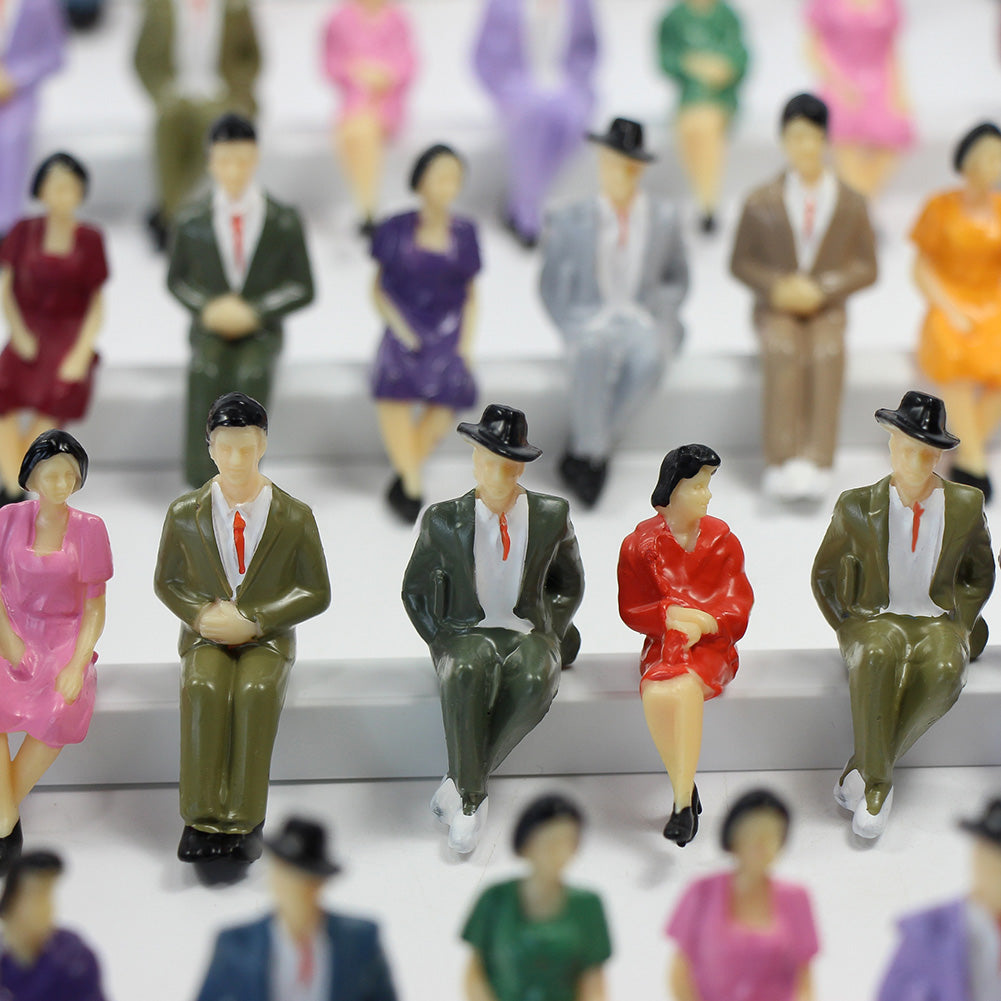 P3002 48pcs G Scale 1:30 Painted Sitting Figures