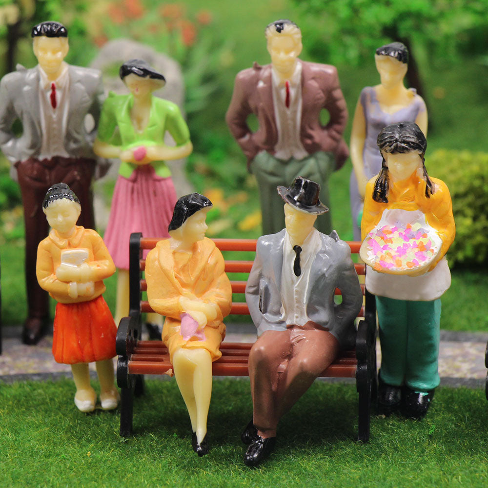 P30 20pcs G Scale 1:30 Painted Standing Sitting Figures People