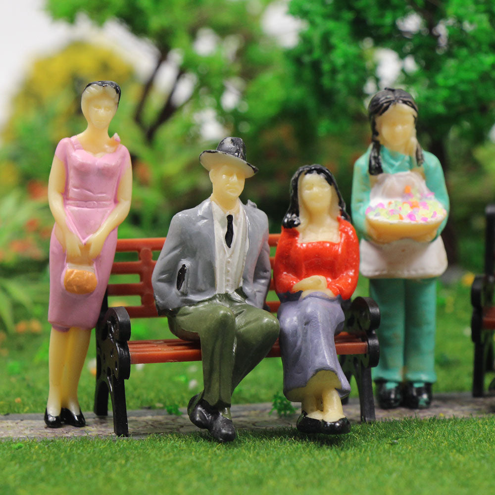 P30 20pcs G Scale 1:30 Painted Standing Sitting Figures People