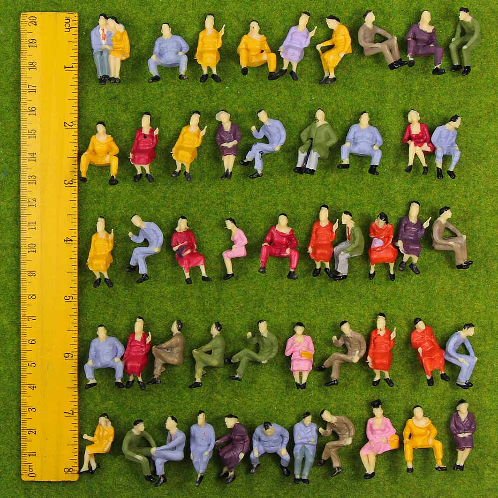P4302 50pcs O Scale 1:43 All Seated Painted Figures