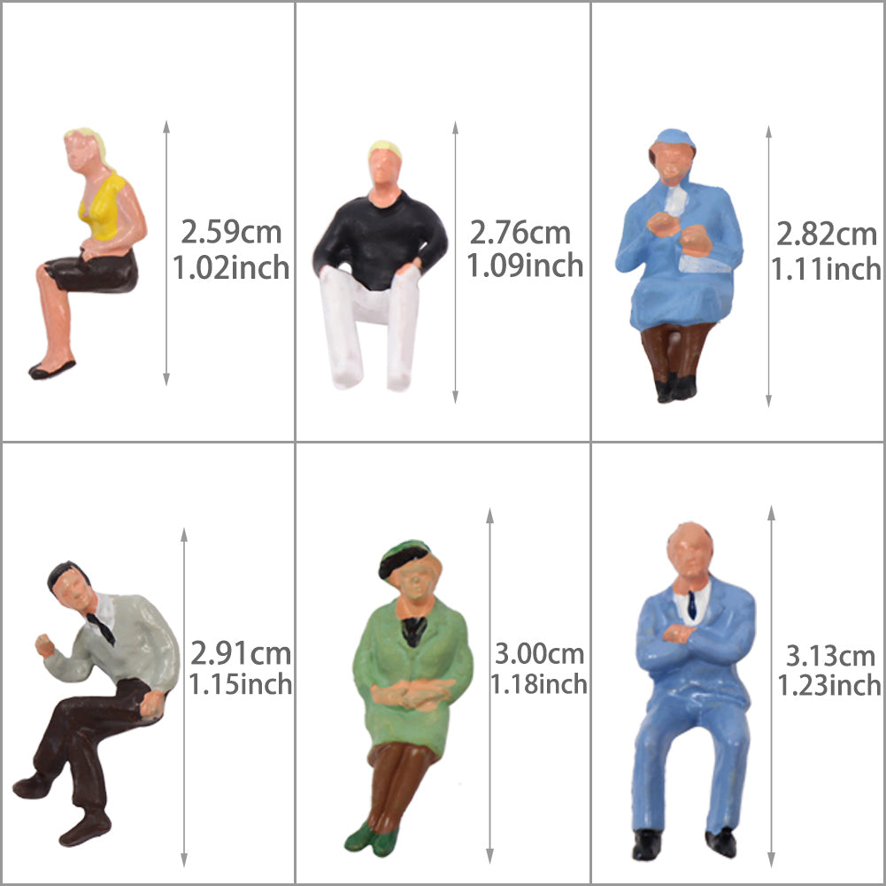 P4802 24pcs O Scale 1:50 Sitting Figures People