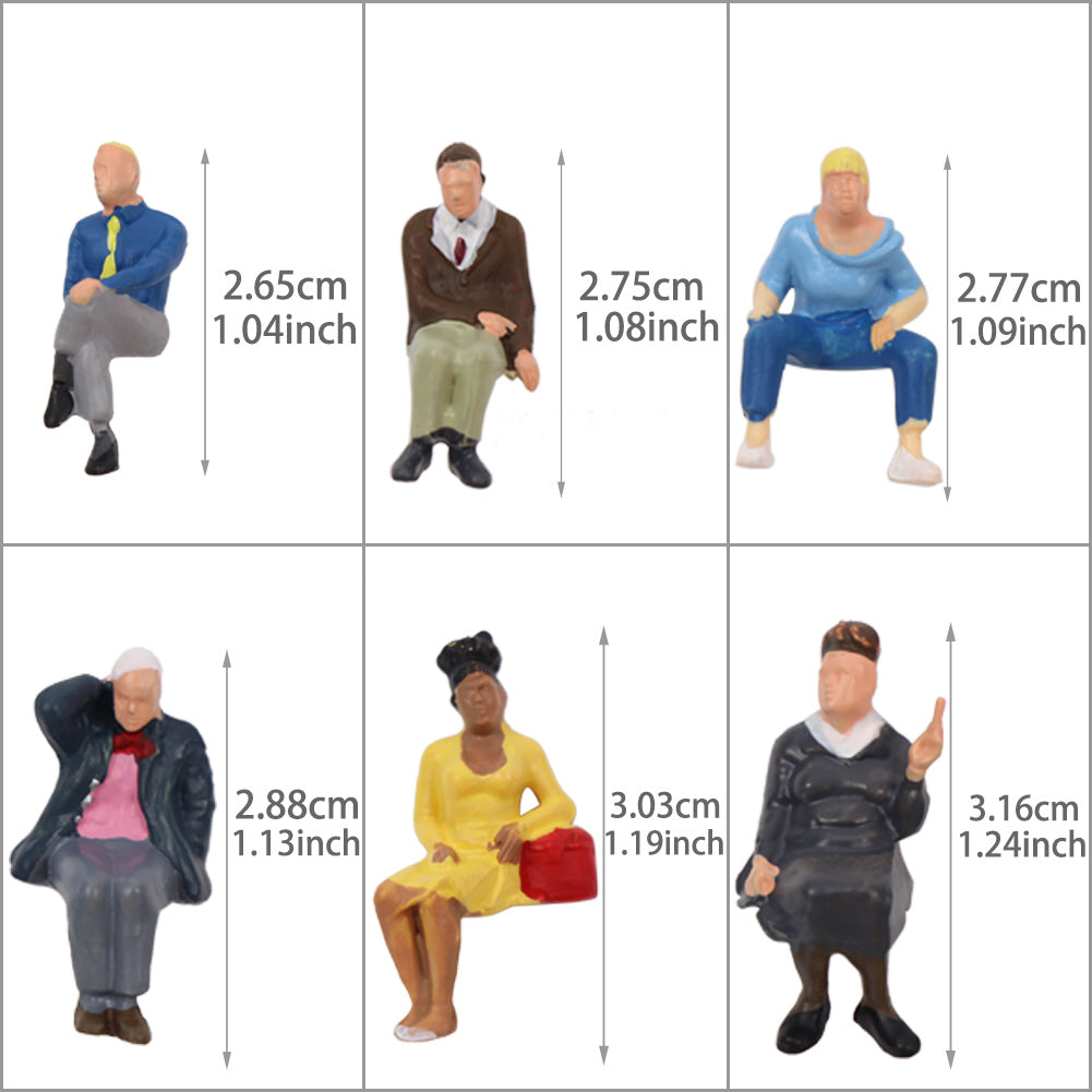 P4802 24pcs O Scale 1:50 Sitting Figures People
