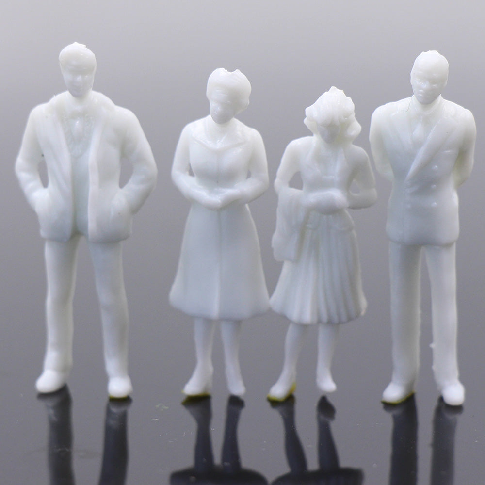 P50B 100pcs G Scale 1:50 Unpainted Figures White People Human