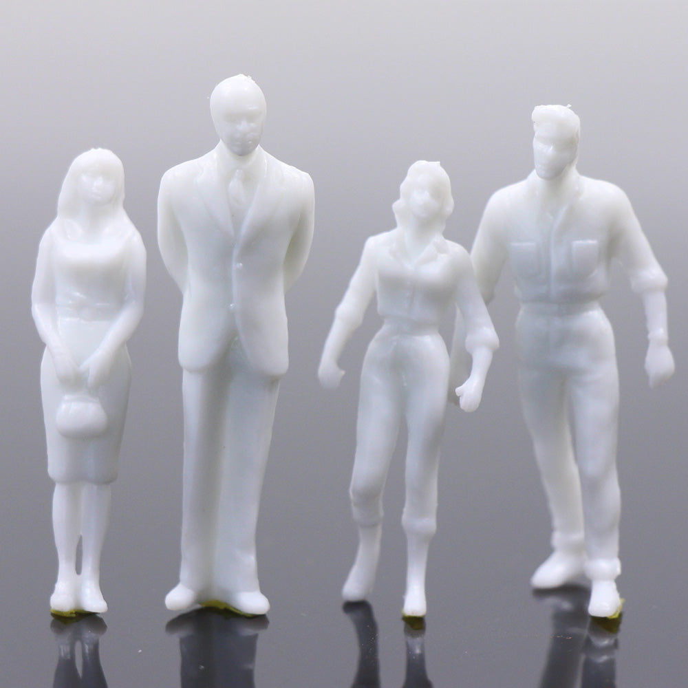 P50B 100pcs G Scale 1:50 Unpainted Figures White People Human
