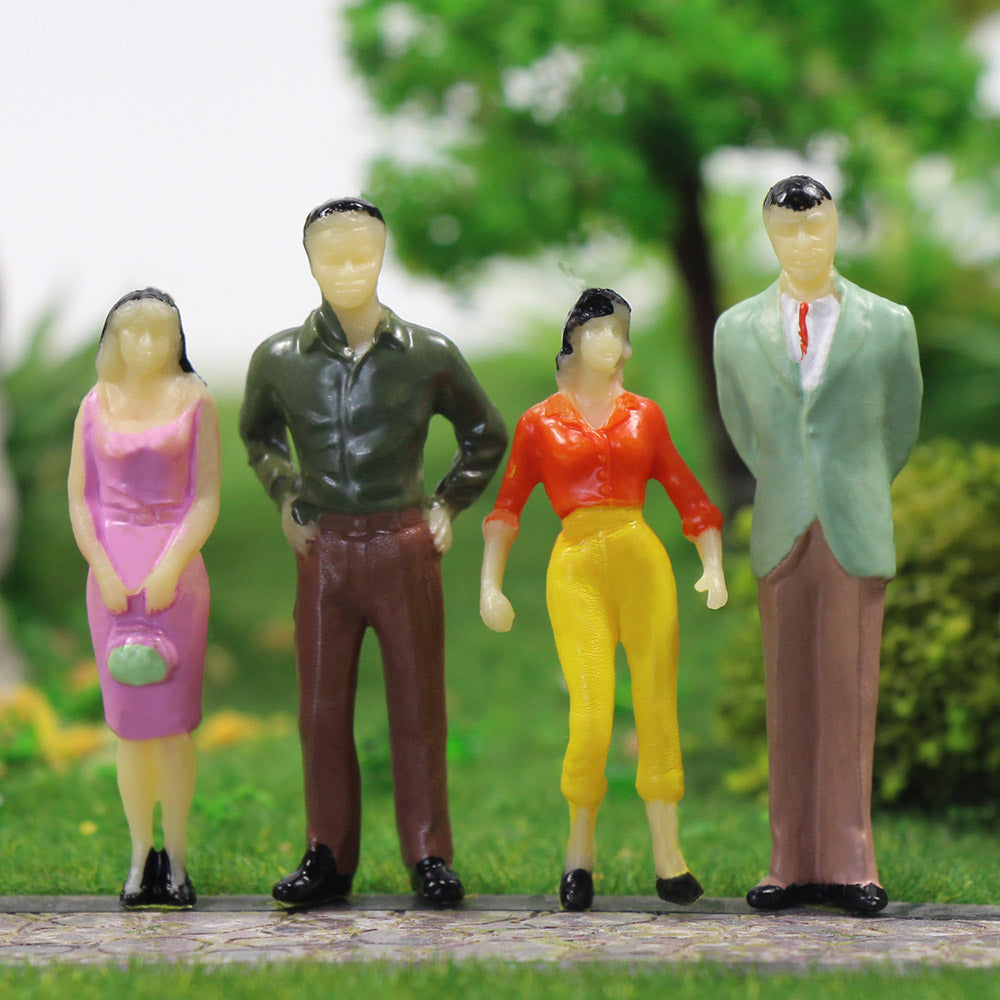 P50 50pcs O Scale 1:50 Sitting Standing Painted Figures People