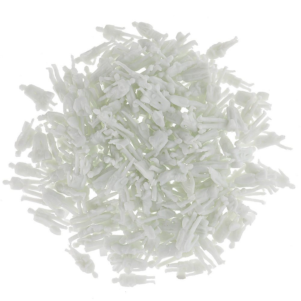 P8705B 100pcs HO Scale 1:87 Unainted White Standing Figures