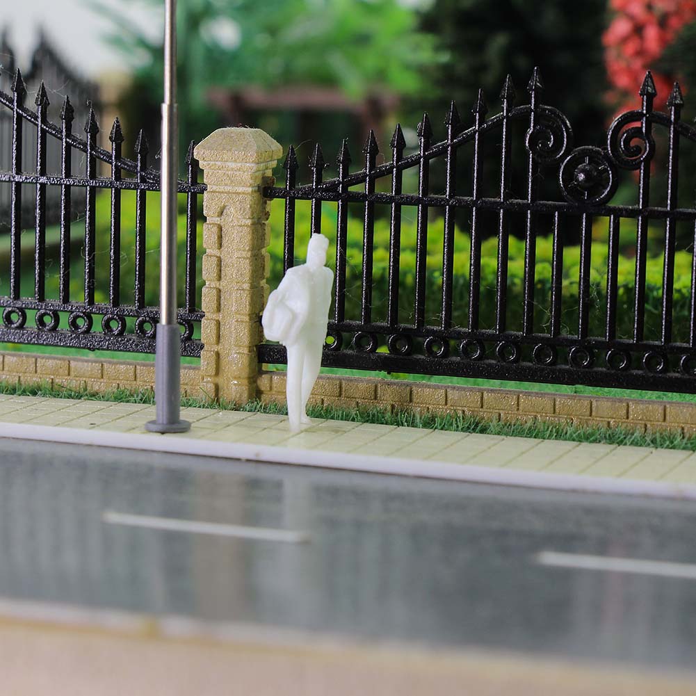 P8705B 100pcs HO Scale 1:87 Unainted White Standing Figures