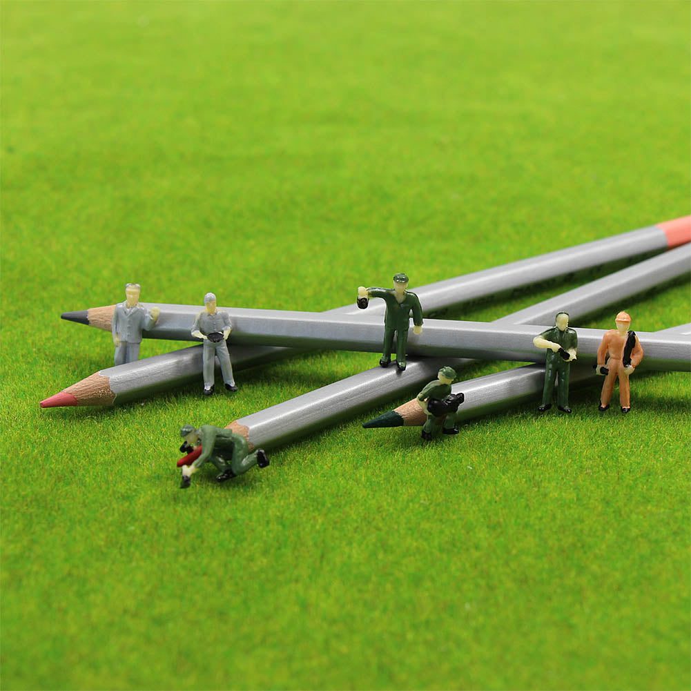 P8710 50pcs HO Scale 1:87 Painted Figures Engineer Workers