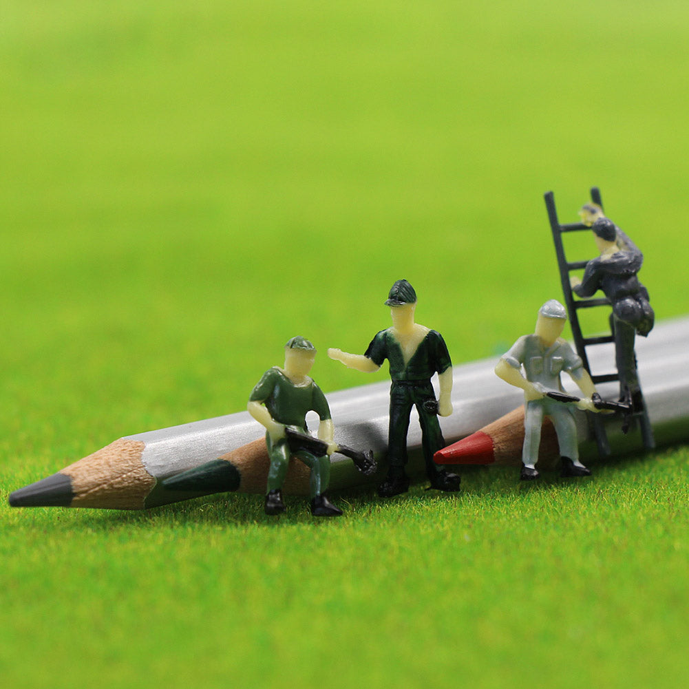 P8710 50pcs HO Scale 1:87 Painted Figures Engineer Workers