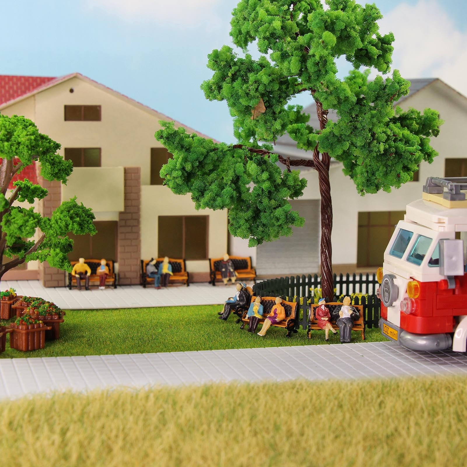 P8711 60pcs HO Scale 1:87 Seated People Sitting Figures