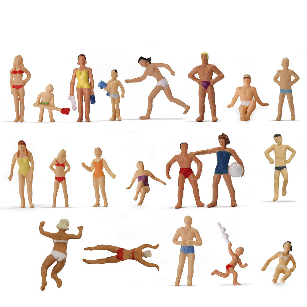 P8718 40pcs HO Scale 1:87 Model Swimming Figures