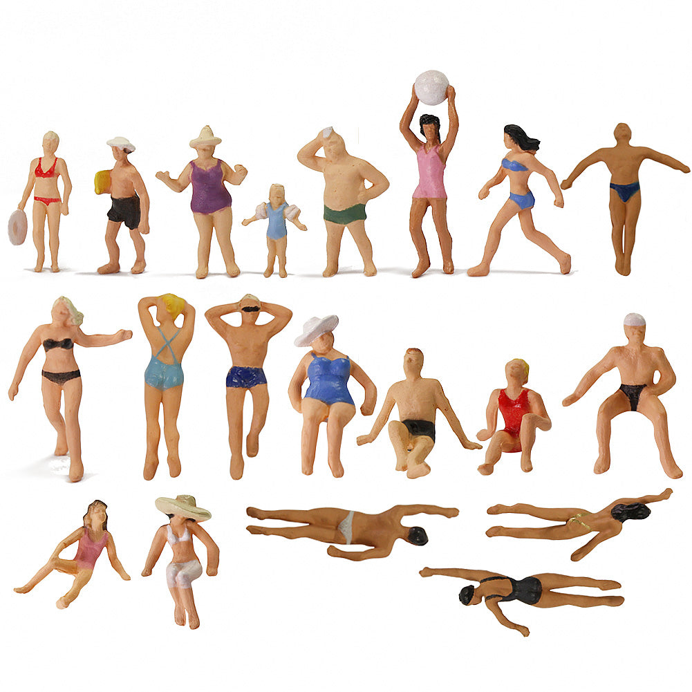 P8719 40pcs HO Scale 1:87 Model Swimming Figures