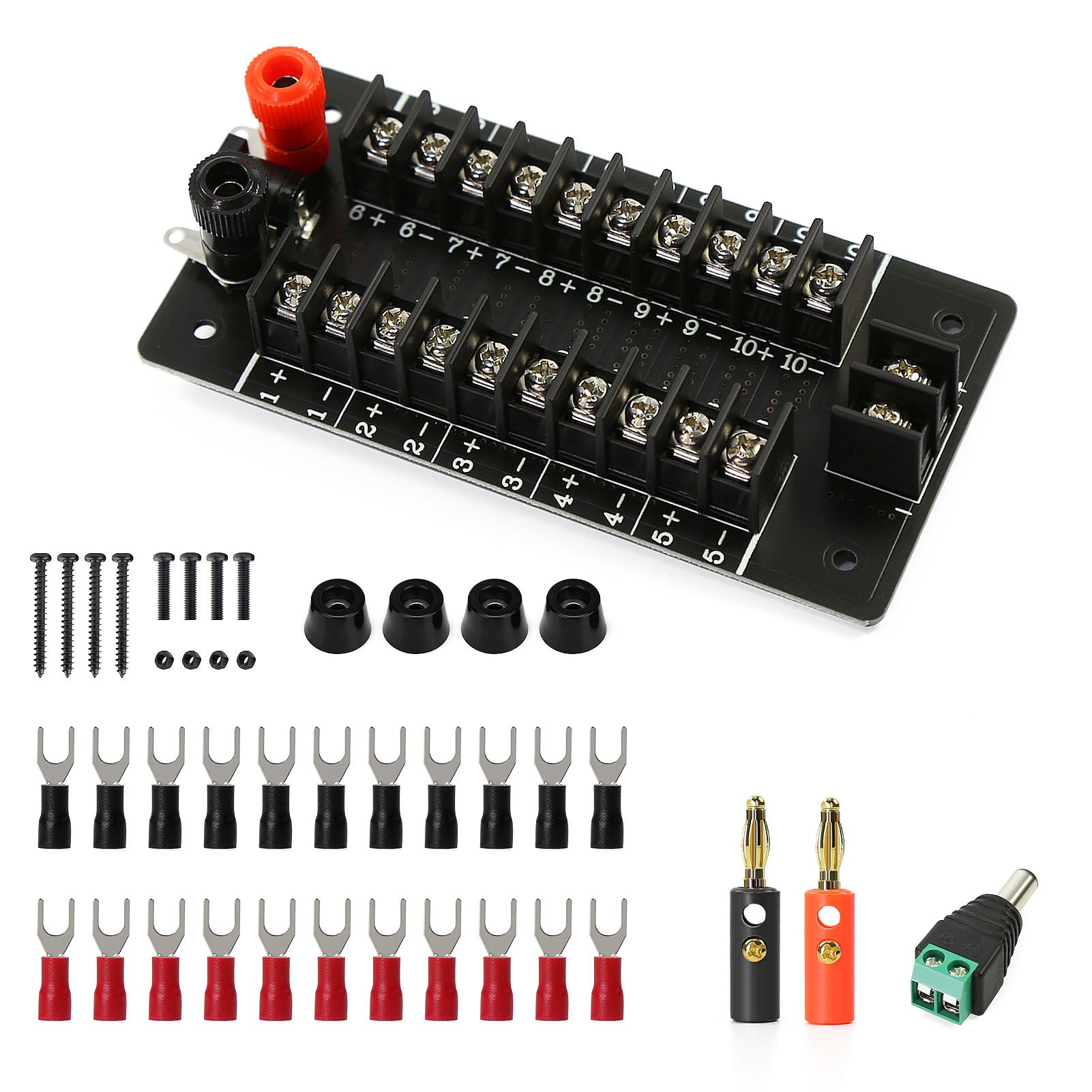PCB015 1 Unit Distribution Module 20A Power Distributor 3 Inputs 2X10 Outputs AC DC