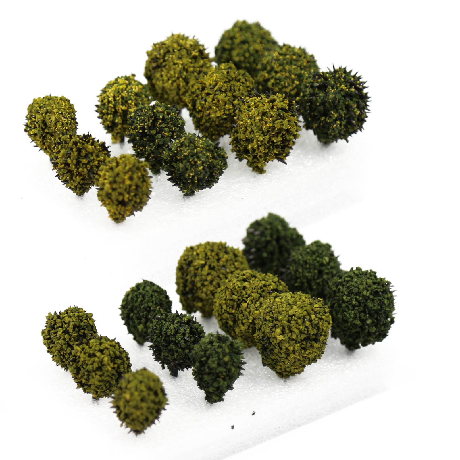 PJ01 24pcs O Scale 1:48 Shrub Vegetation Tree Brush with Bases Military Simulation