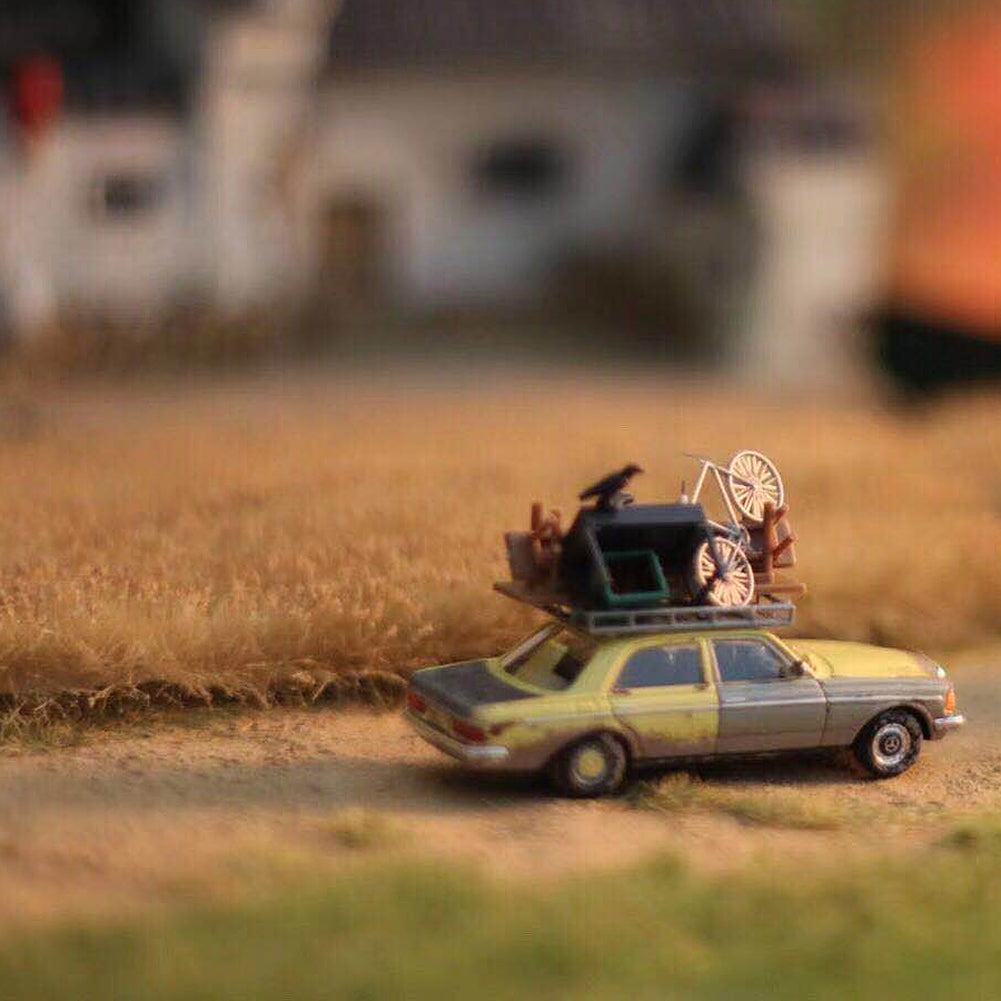 PJ16 One Pack 4pcs O/OO Scale Model Ricefield Paddy