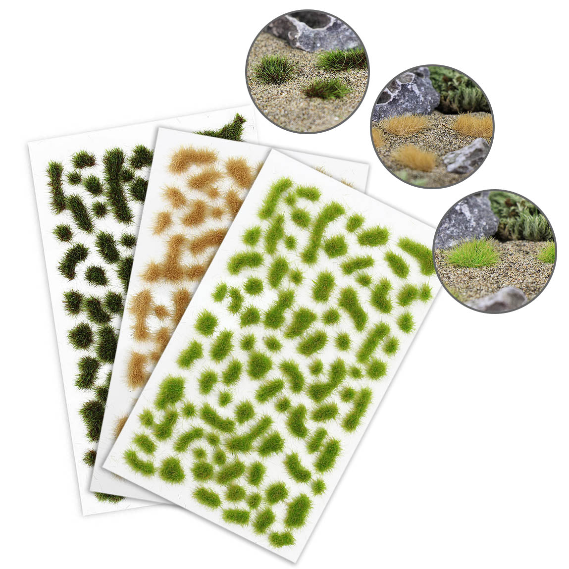 PJ17 One Pack Irregular Model Lawn Grass Cluster