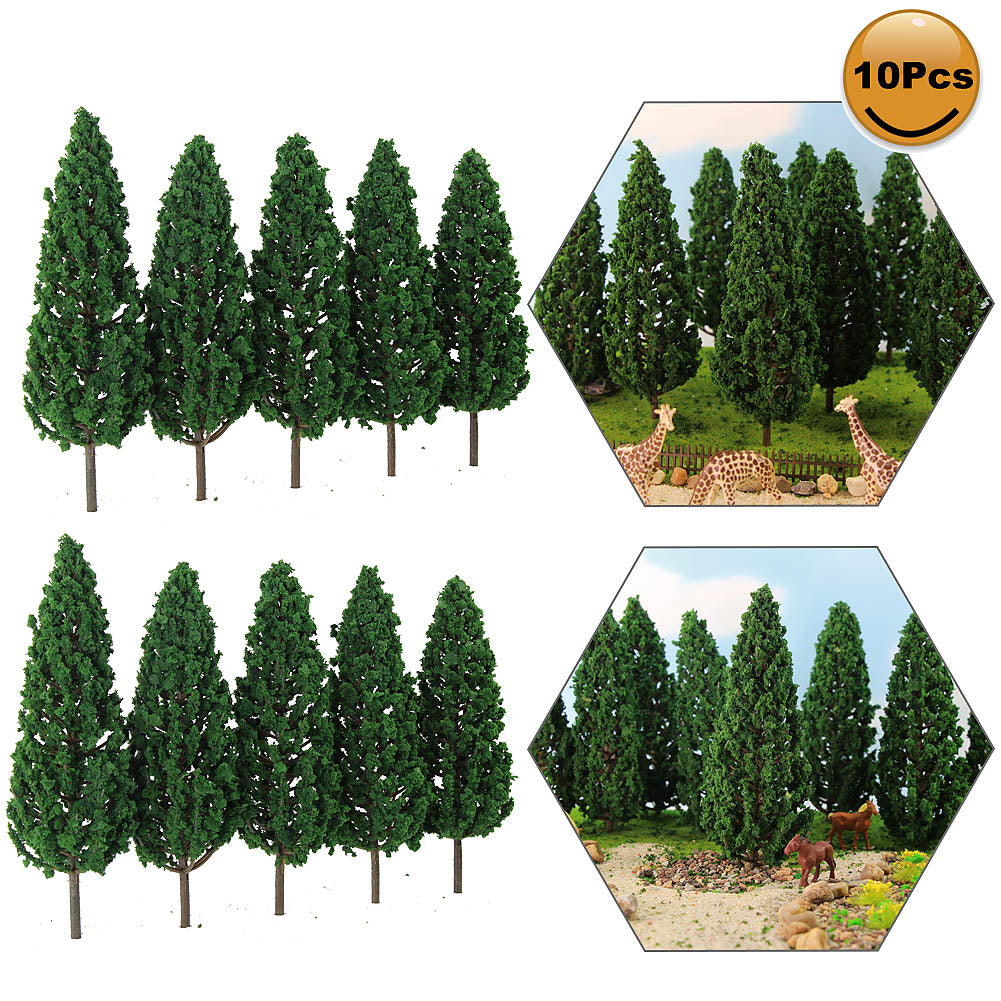 S16060 10pcs O/G Scale 1:25 Model Pine Trees