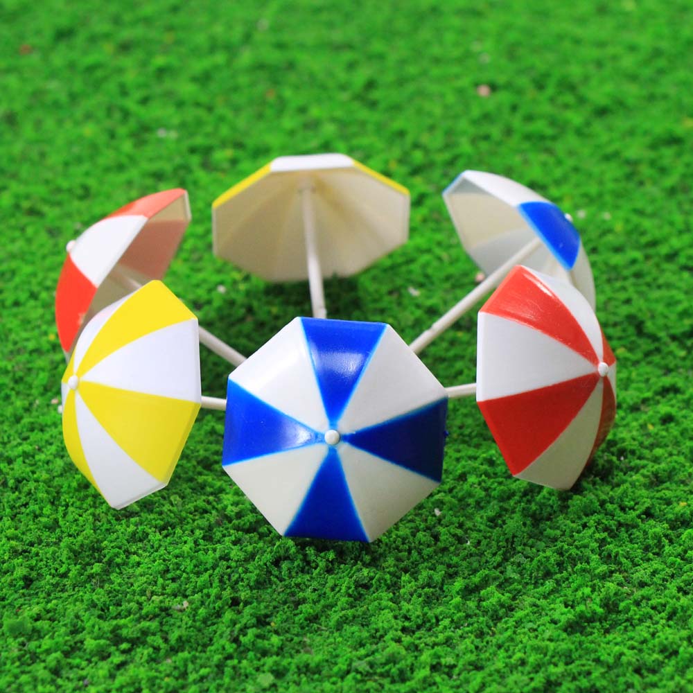 TYS11050 6pcs O Scale 1:50 Model Sun Umbrella Parasol