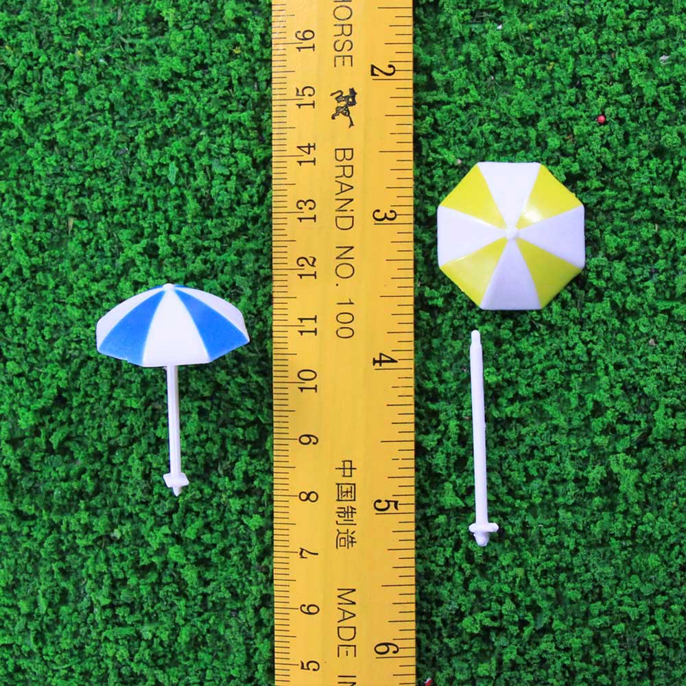 TYS11100 12pcs TT/HO Scale 1:100 Model Sun Umbrella Parasol