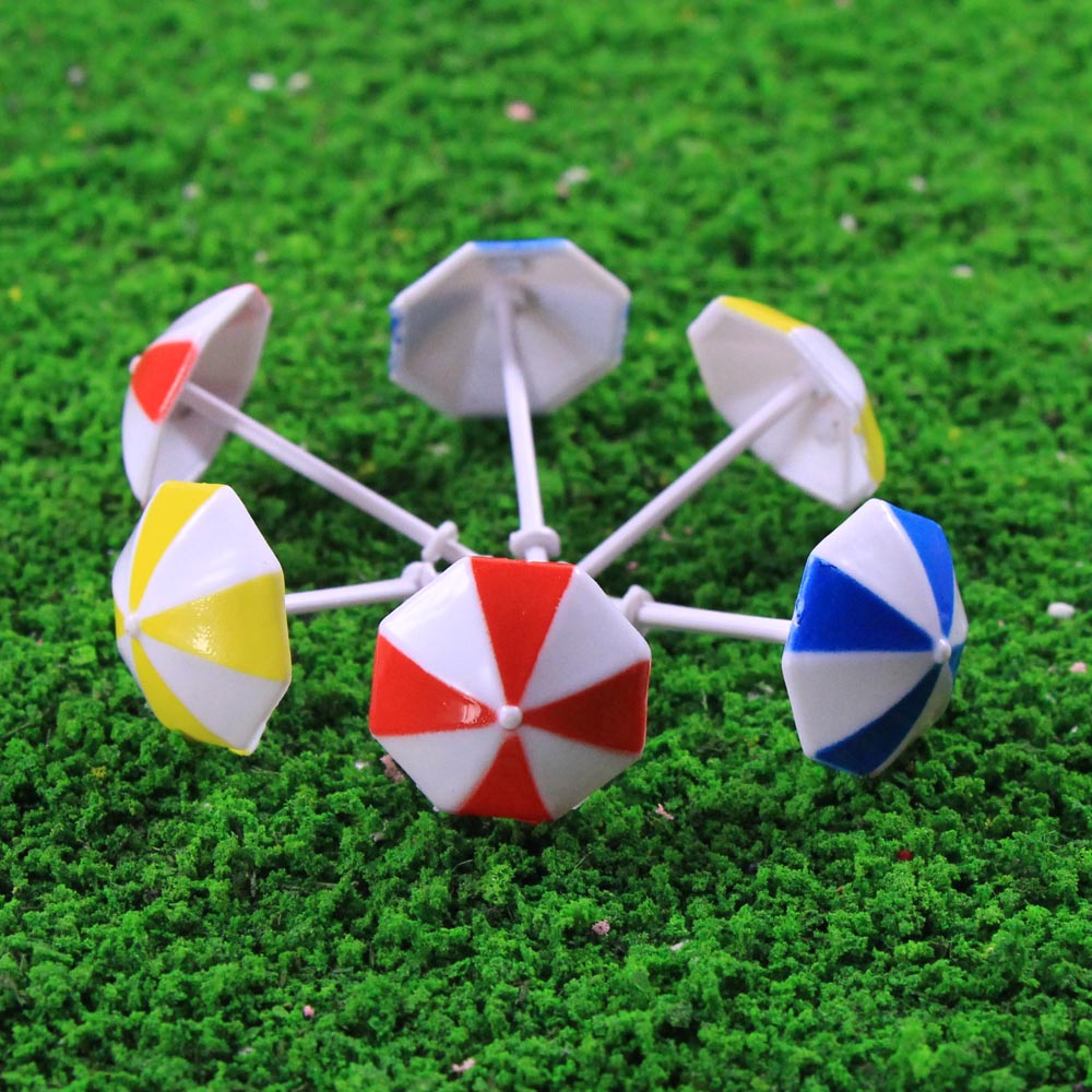 TYS11150 24pcs N Scale 1:150 Model Sun Umbrella Parasol