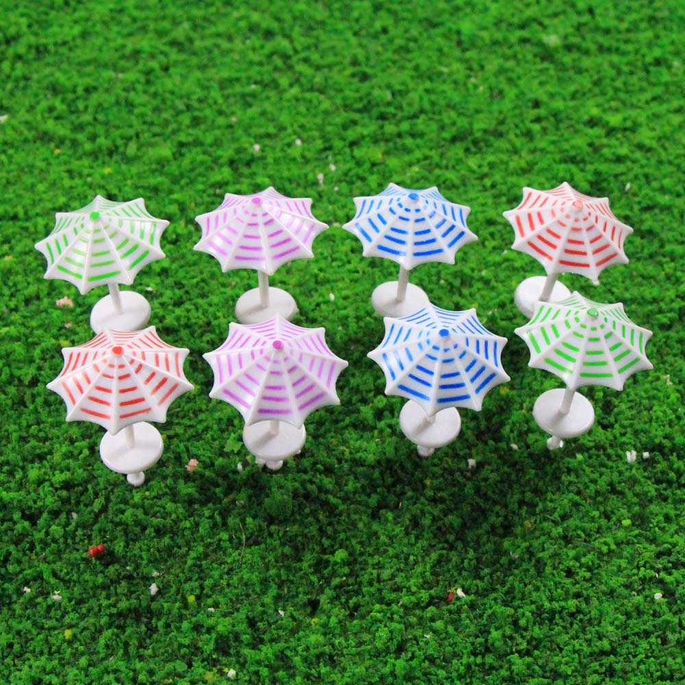 TYS13100 8pcs TT/HO Scale 1:100 Model Sun Umbrella
