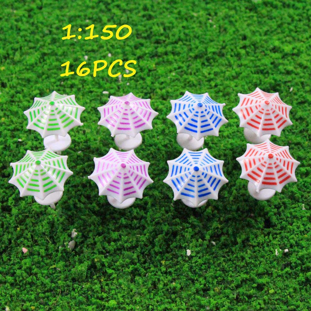 TYS13150 16pcs N Scale 1:150 Model Sun Umbrella Parasol