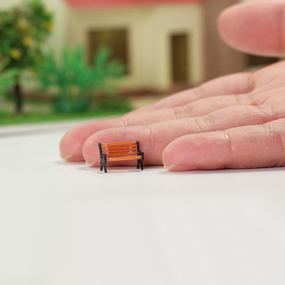 YZ150 10pcs N Scale 1:150 Model Bench Chair Settee