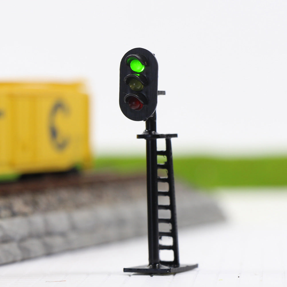 JTD06 5pcs N Scale 1:160 3-Light Block Signals G/Y/R LED