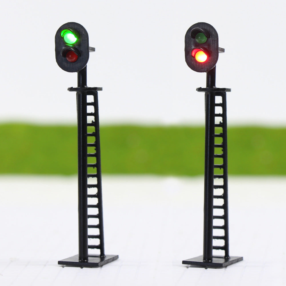 JTD03 5pcs 1:87 HO Scale 2-Light Block Signal Green/Red