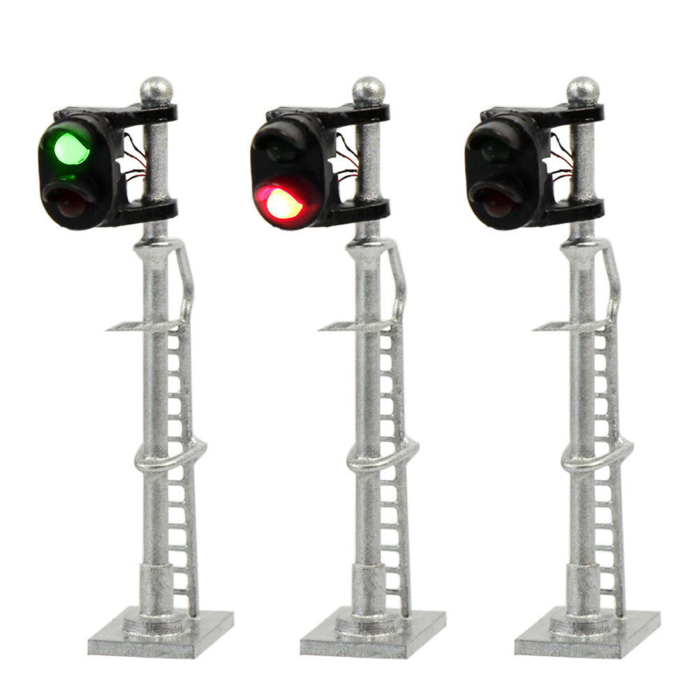 JTD1503GR 3pcs N Scale 1:160 Traffic Signal Block Light LED