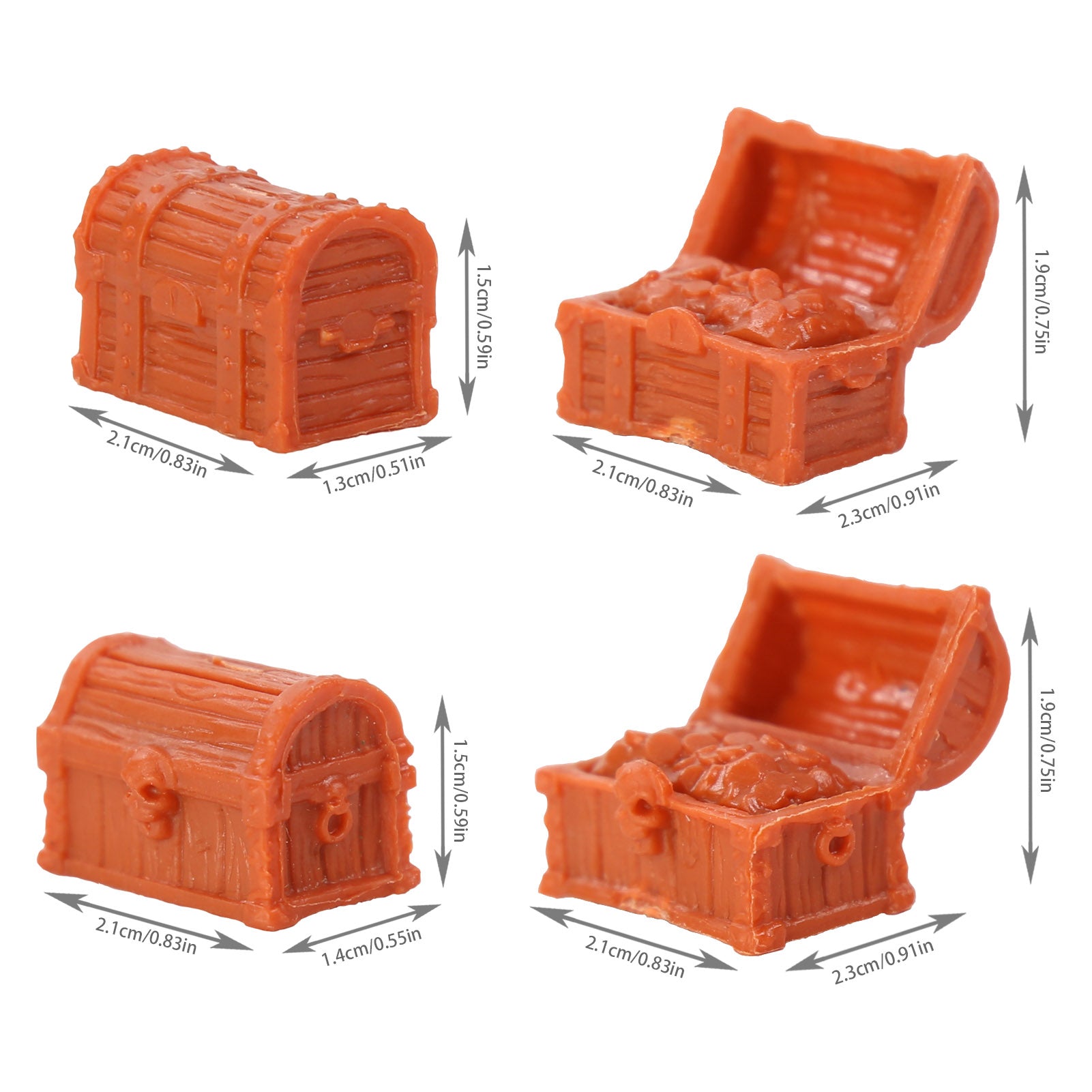BX0102 32pcs Miniature Jewelry Box Micro Treasure Chest for Doll House Pirate Adventure Game