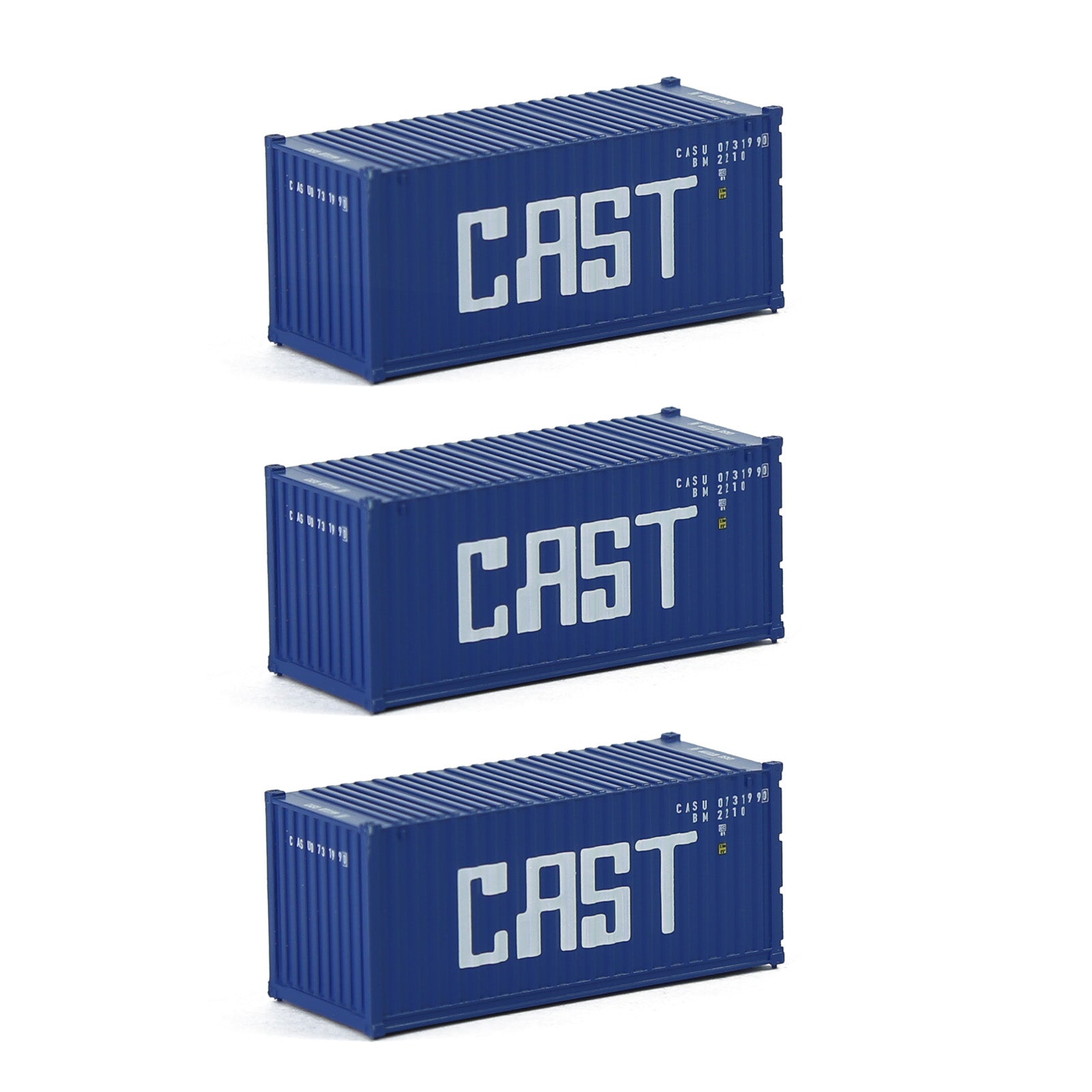 C15007 3pcs N Scale 1:160 20ft Shipping Container