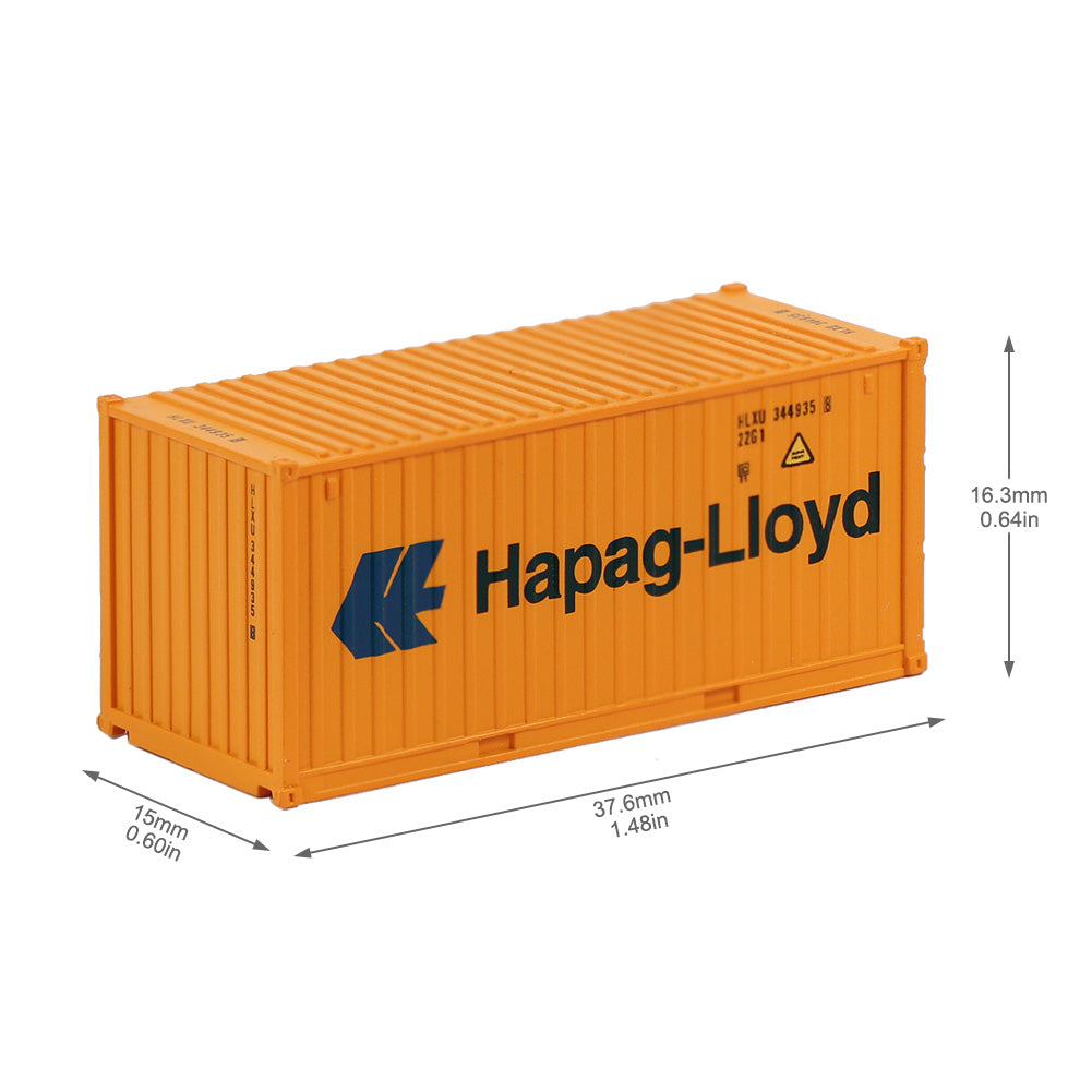 C15007 3pcs N Scale 1:160 20ft Shipping Container