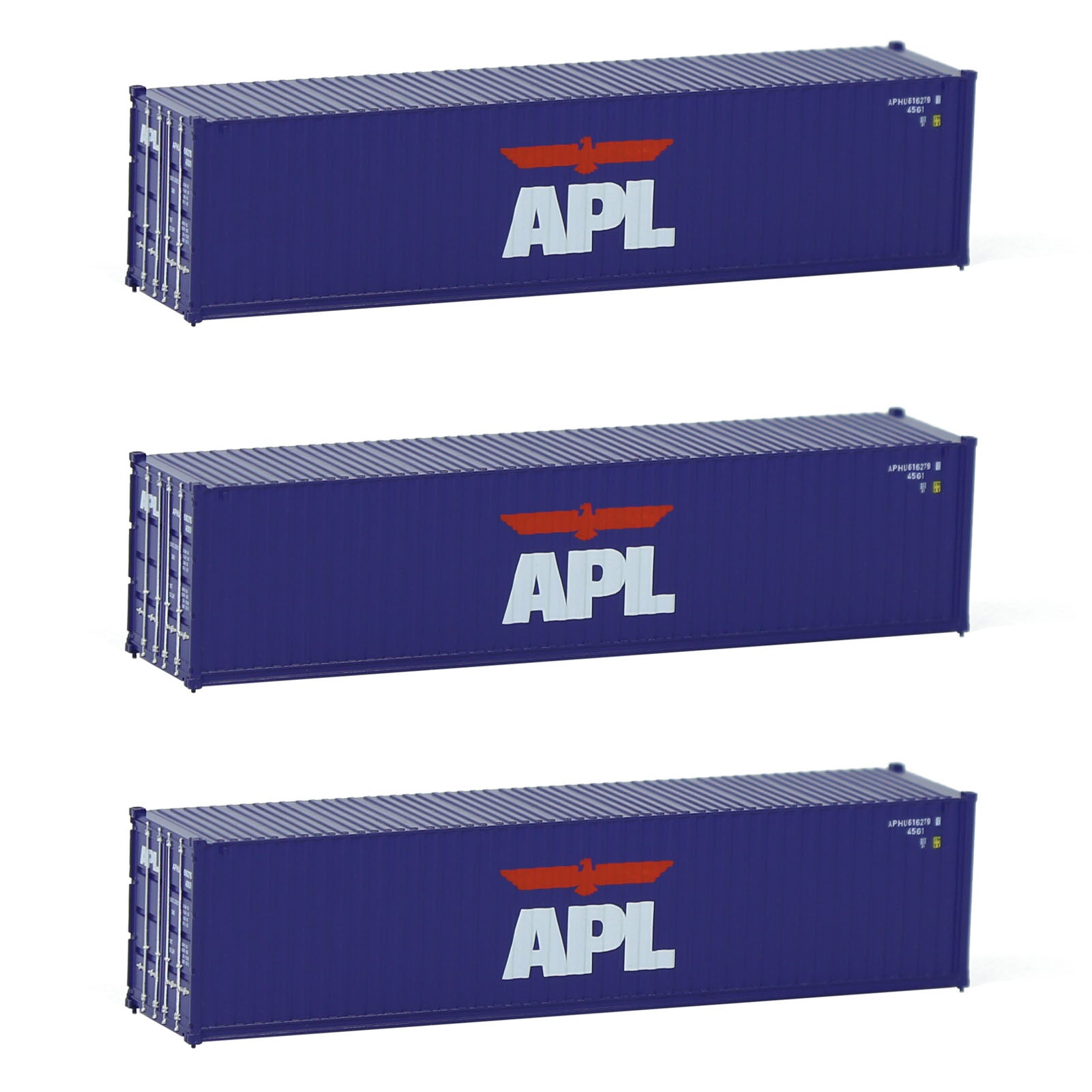 C15008 3pcs N Scale 1:160 40ft Shipping Container Model Railway