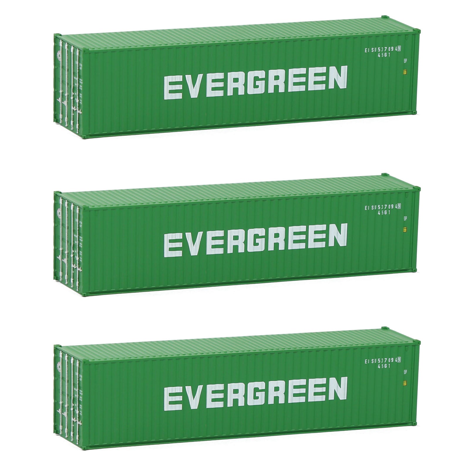 C15008 3pcs N Scale 1:160 40ft Shipping Container Model Railway