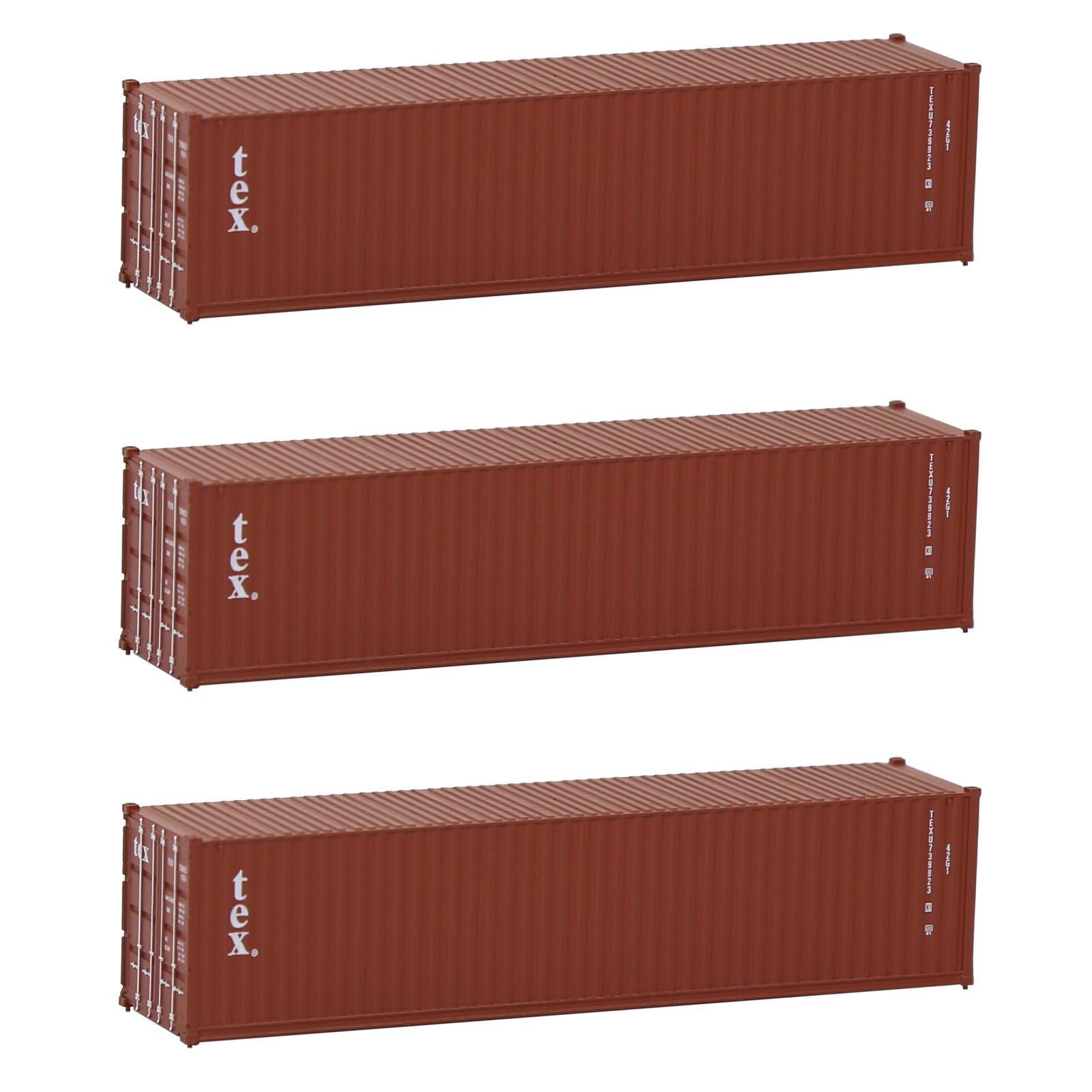 C15008 3pcs N Scale 1:160 40ft Shipping Container Model Railway