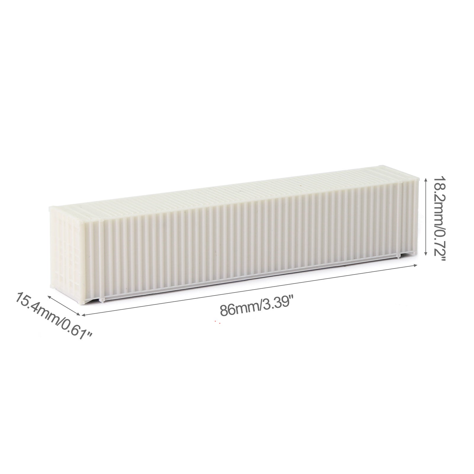 C15010JJ 9pcs N Scale 1:160 Uncolored 45ft Blank Shipping Container 45' Cargo Box