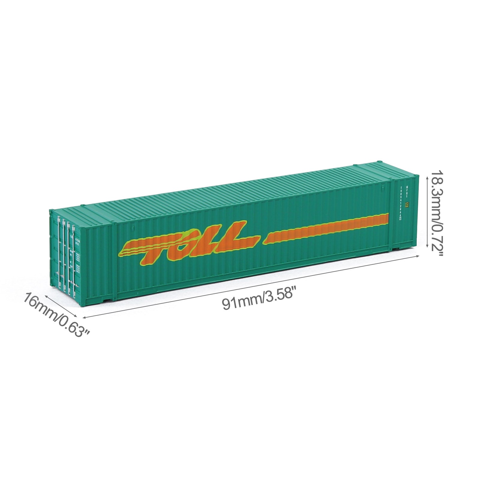 C15019 3pcs N Scale 1:160 Shipping Container 48ft Cargo Box with Magets