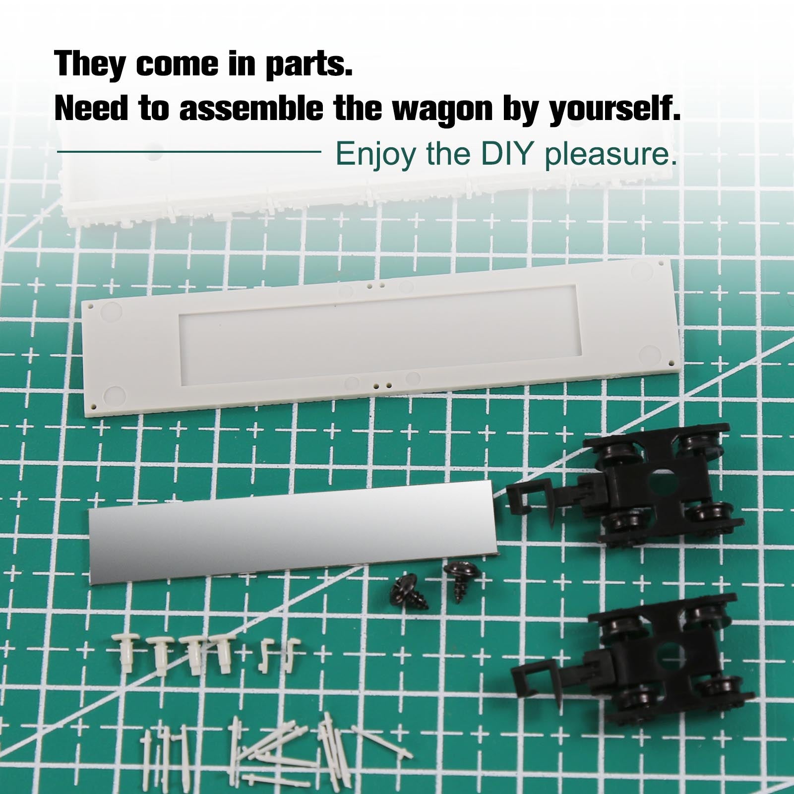 C15064JJ 1 Unit N Scale 1:160 Unassembled Unpainted 40' Low-side Car Model Wagon