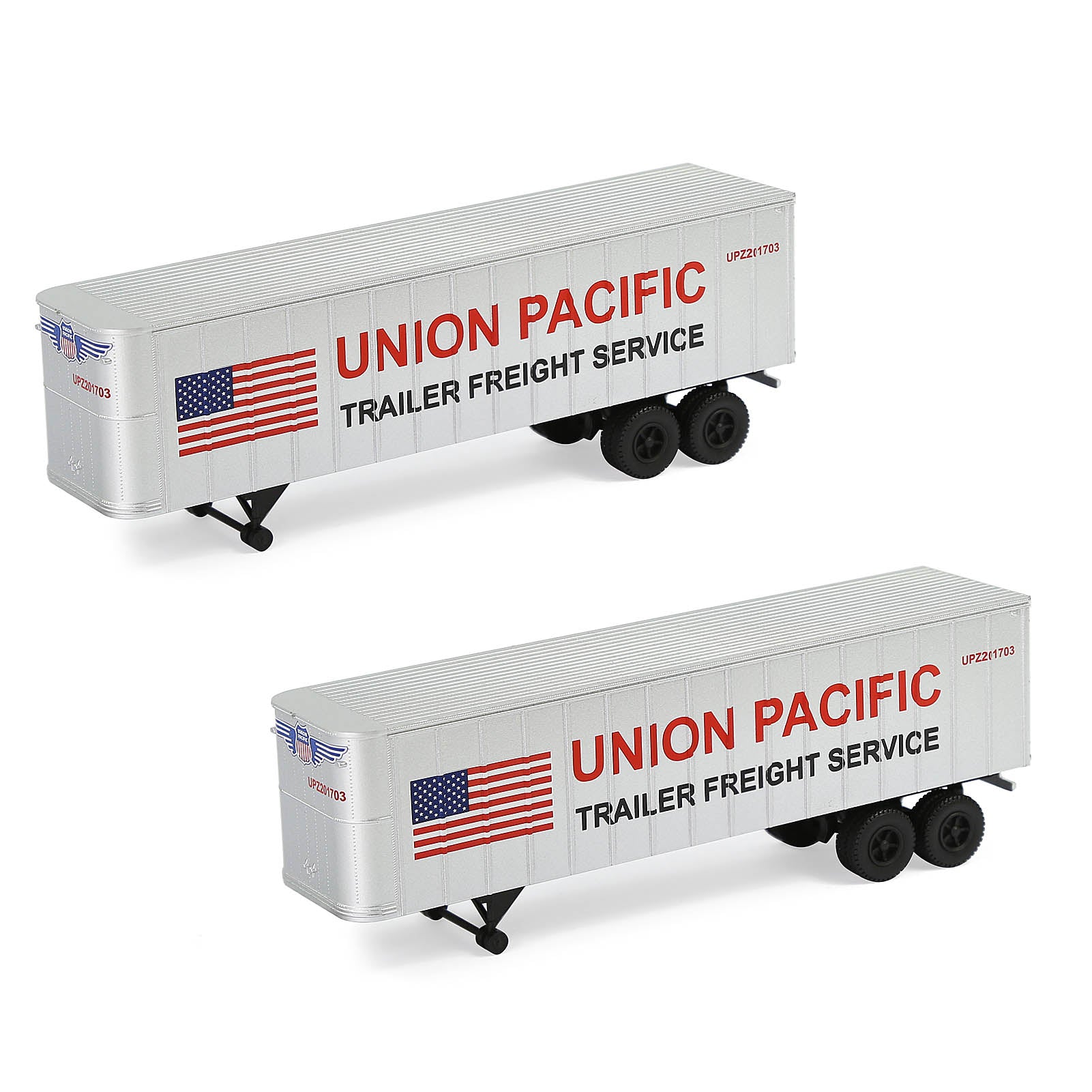 C15066 2 Pieces N Scale 1:160 Model Trailer for Railway Tractor