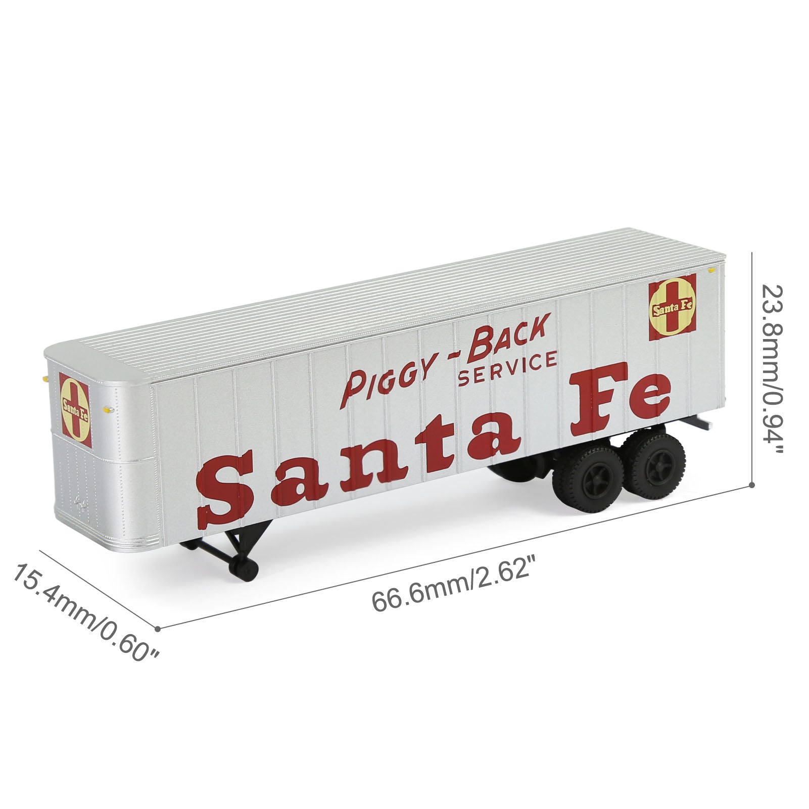 C15066 2 Pieces N Scale 1:160 Model Trailer for Railway Tractor
